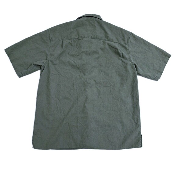 Bamboo Hawaiian Linen Rayon Rockabilly Tropical Island Shirt Size Medium Green - Picture 4 of 6